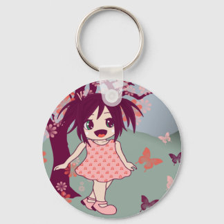 Chibi Manga Anime Little Kawaii Girl Keyring
