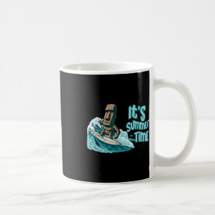 Chibi Moai Mood Surfing Summer Time Beach Ocean Se Coffee Mug