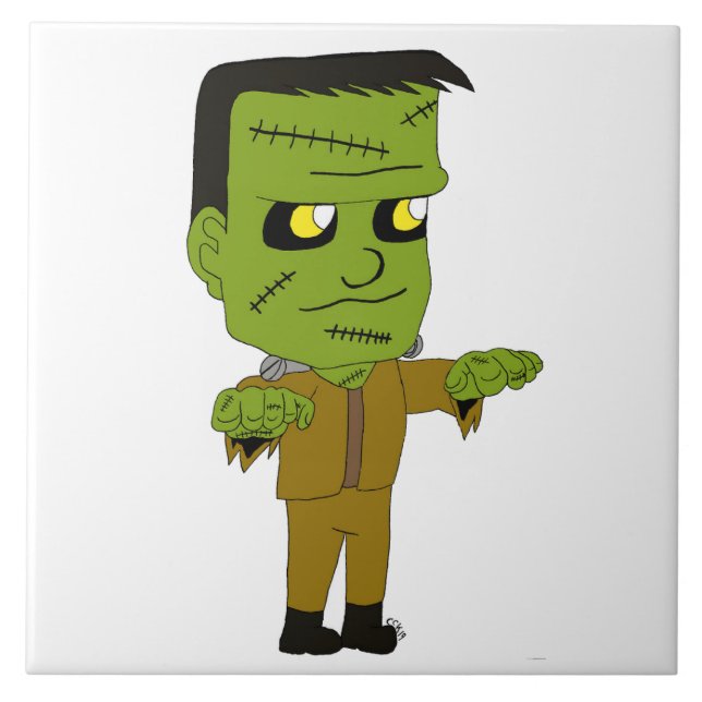 chibi  monster  ceramic tile (Front)