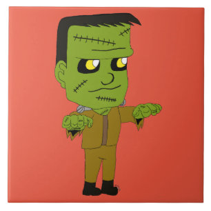 chibi monster ceramic tile