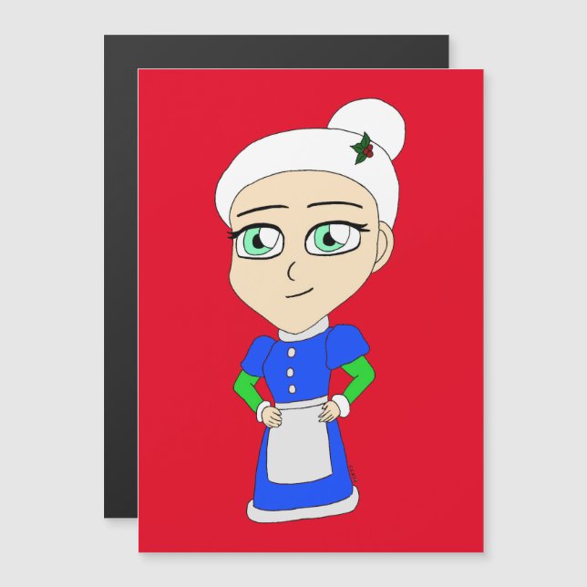 Chibi Mrs. Claus blue suit (Front/Back)