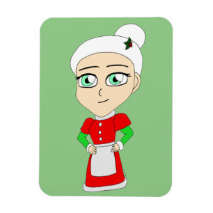 chibi mrs. claus   magnet