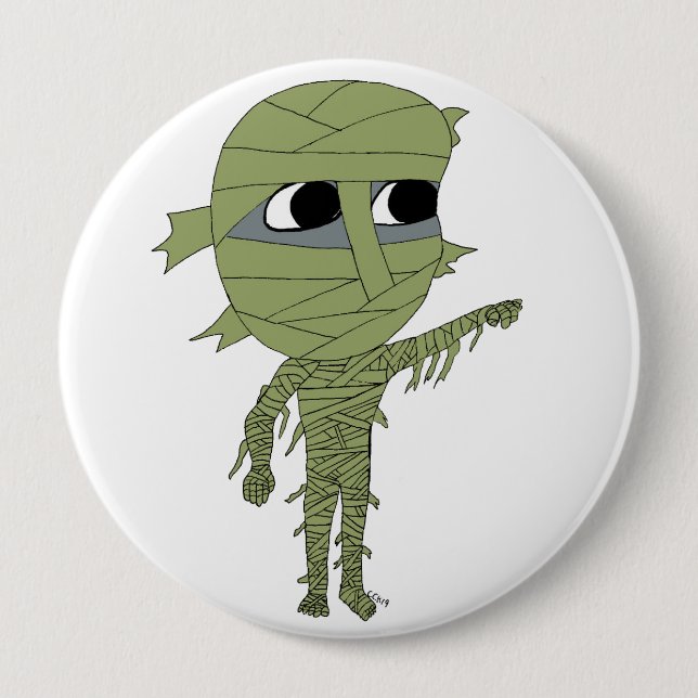 chibi mummy  10 cm round badge (Front)