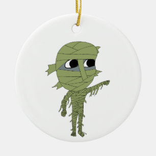 chibi mummy ceramic ornament