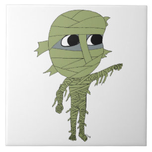 chibi mummy ceramic tile
