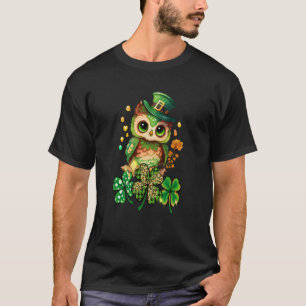 Chibi Owl Adorable St Patrick's Day Bird Cute C T-Shirt