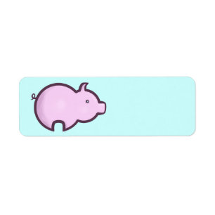 Chibi Pig Return Address Label