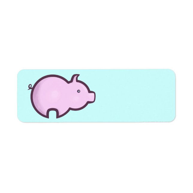 Chibi Pig Return Address Label (Front)