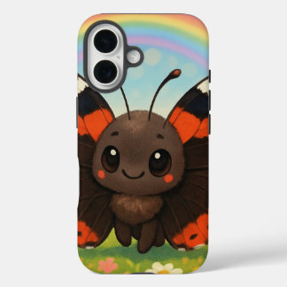 Chibi Red Admiral Butterfly iPhone 16 Case