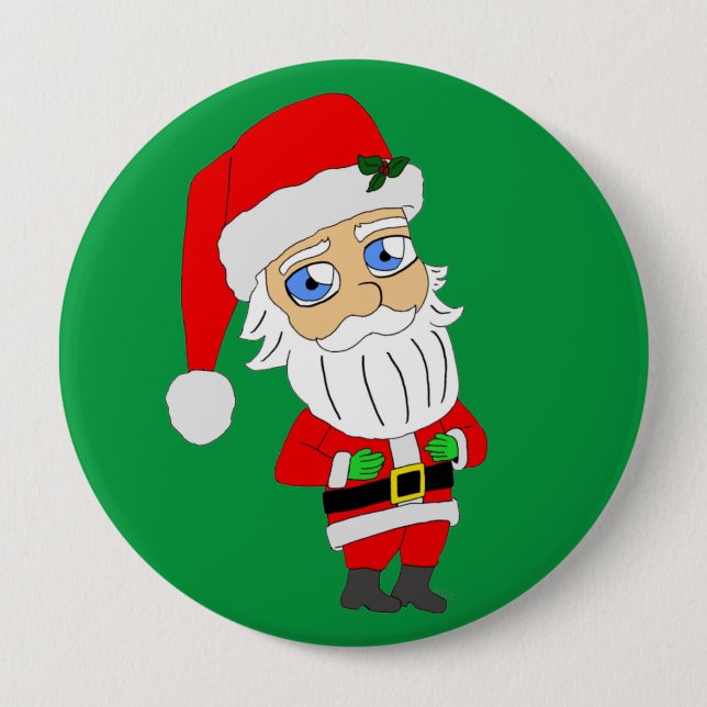 chibi santa claus button (Front)