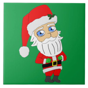chibi santa claus    ceramic tile