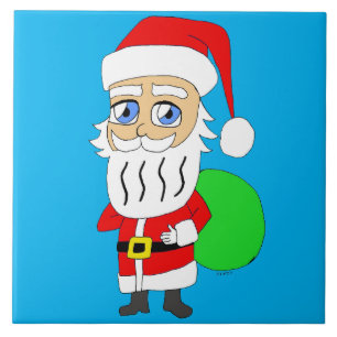 Chibi Santa Claus Ceramic Tile
