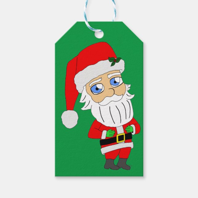 chibi santa claus    gift tags (Front)