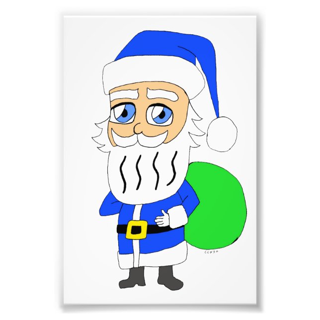 chibi Santa Claus     Photo Print (Front)