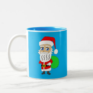 Chibi Santa Claus Two-Tone Coffee Mug