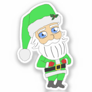 Chibi Santa green suit