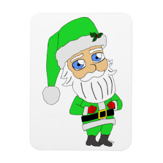 Chibi Santa green suit Magnet