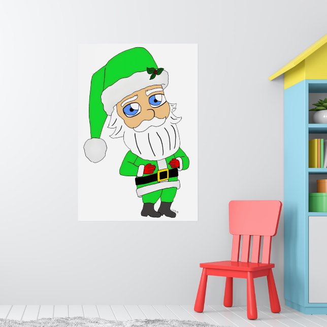 Chibi Santa green suit Poster (Nursery 1)