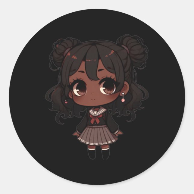 Chibi School Uniform Sticker  (Front)