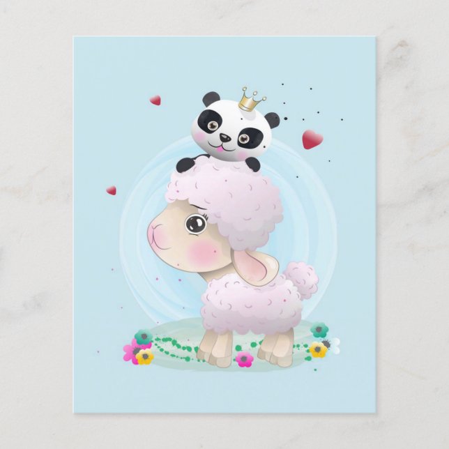 Chibi Sheep | Baby Sheep | Kids Love Lamb Flyer (Front)