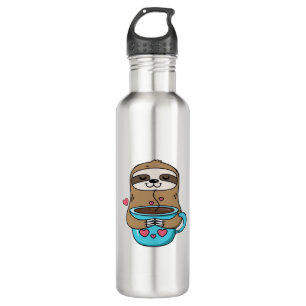 Chibi Sloth Coffee Lover � Cute Kawaii Sloth Huggi 710 Ml Water Bottle
