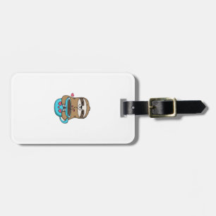 Chibi Sloth Coffee Lover � Cute Kawaii Sloth Huggi Luggage Tag