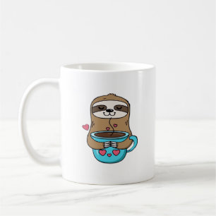 Chibi Sloth Coffee Lover � Cute Kawaii Sloth Huggi Mug