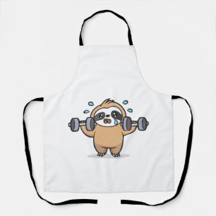 Chibi Sloth Gym Fail � Cute Kawaii Funny Workout A Apron