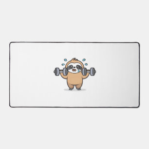 Chibi Sloth Gym Fail – Cute Kawaii Funny Workout A Desk Mat