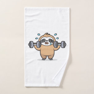 Chibi Sloth Gym Fail � Cute Kawaii Funny Workout A Hand Towel