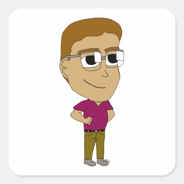 chibi     square sticker (Front)