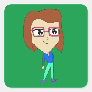 chibi square sticker