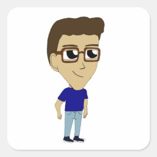 chibi square sticker