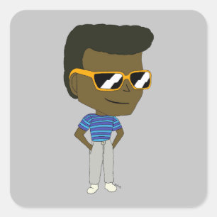 chibi square sticker