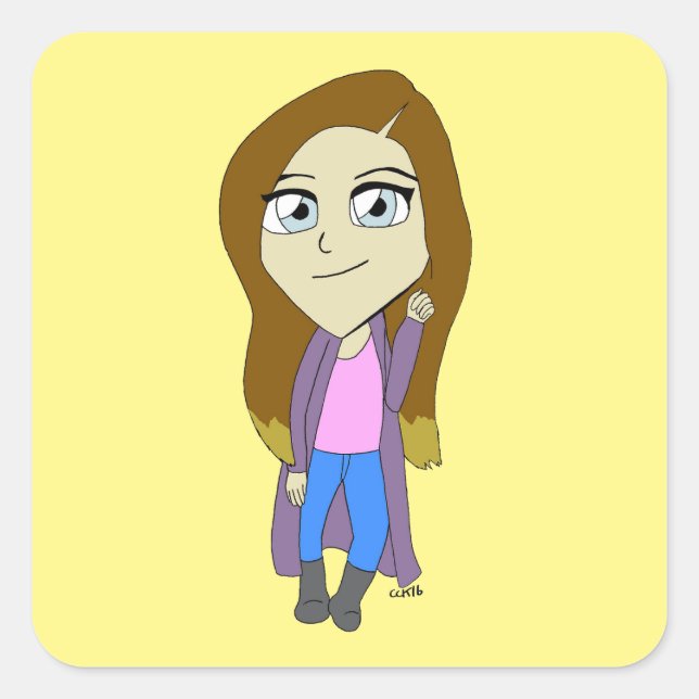 Chibi  square sticker (Front)