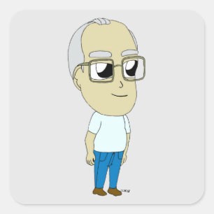 chibi square sticker