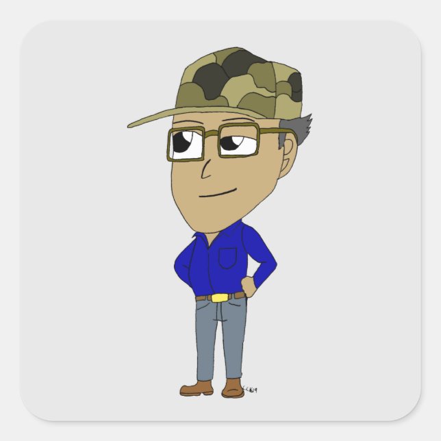 chibi      square sticker (Front)