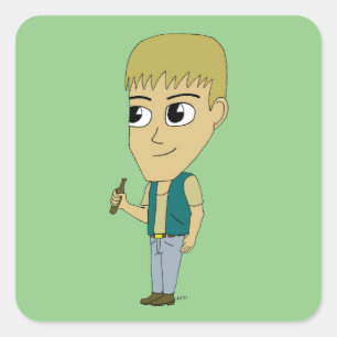 chibi     square sticker