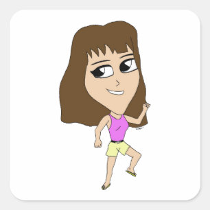 chibi square sticker