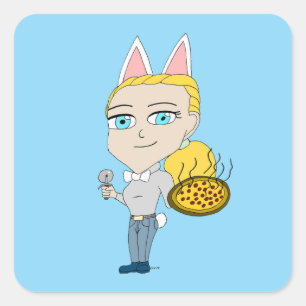chibi square sticker