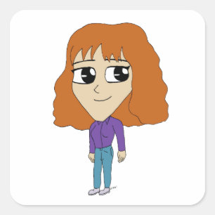 chibi square sticker