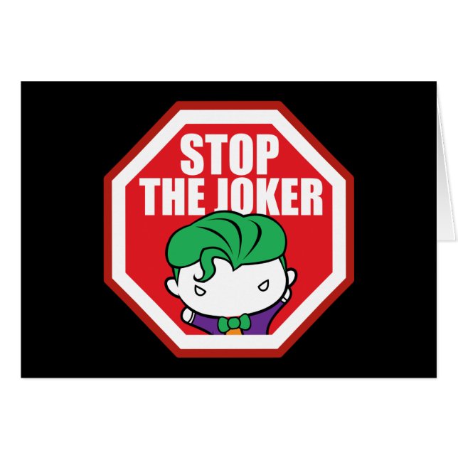 Chibi "Stop The Joker" Sign (Front Horizontal)
