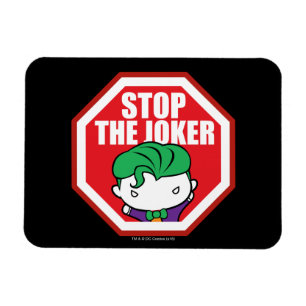 Chibi "Stop The Joker" Sign Magnet