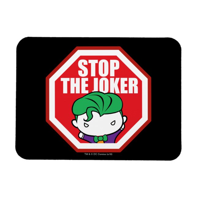 Chibi "Stop The Joker" Sign Magnet (Horizontal)