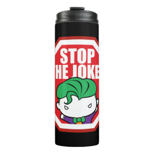 Chibi "Stop The Joker" Sign Thermal Tumbler