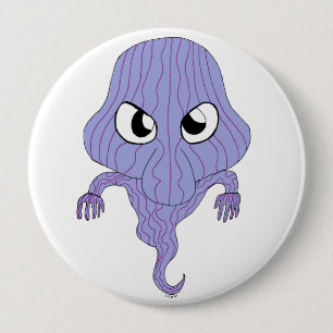 Chibi style ghost 10 cm round badge