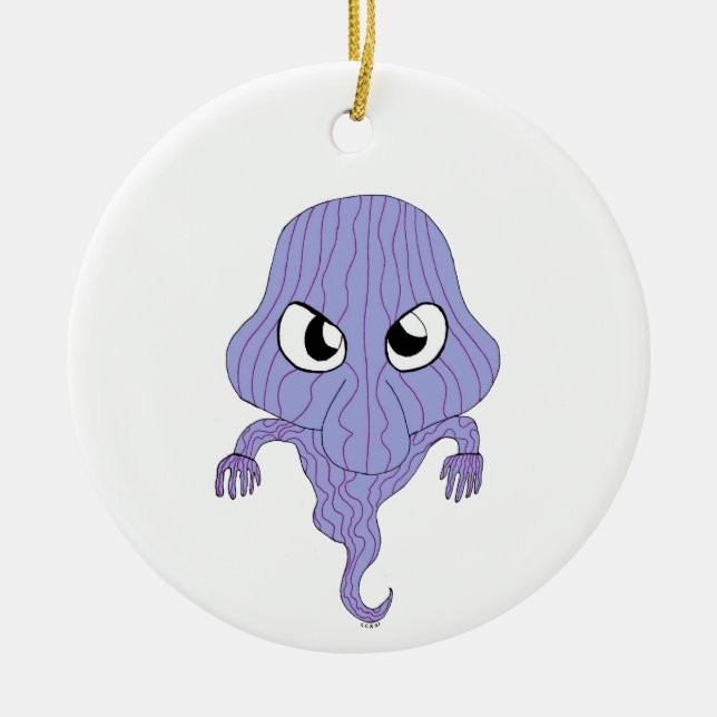 Chibi style ghost  ceramic ornament (Front)