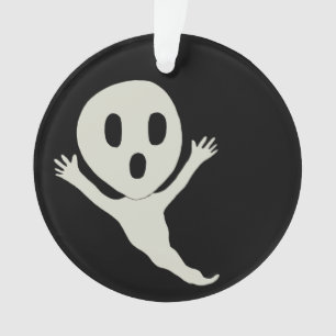 Chibi style ghost ornament