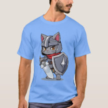 Chibi Style Medieval Cat Swordsman