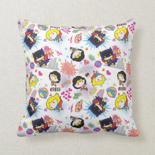 Chibi Super Heroine Pattern Cushion